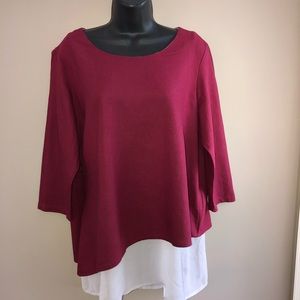 Soft Surroundings Layered Pullover Blouse